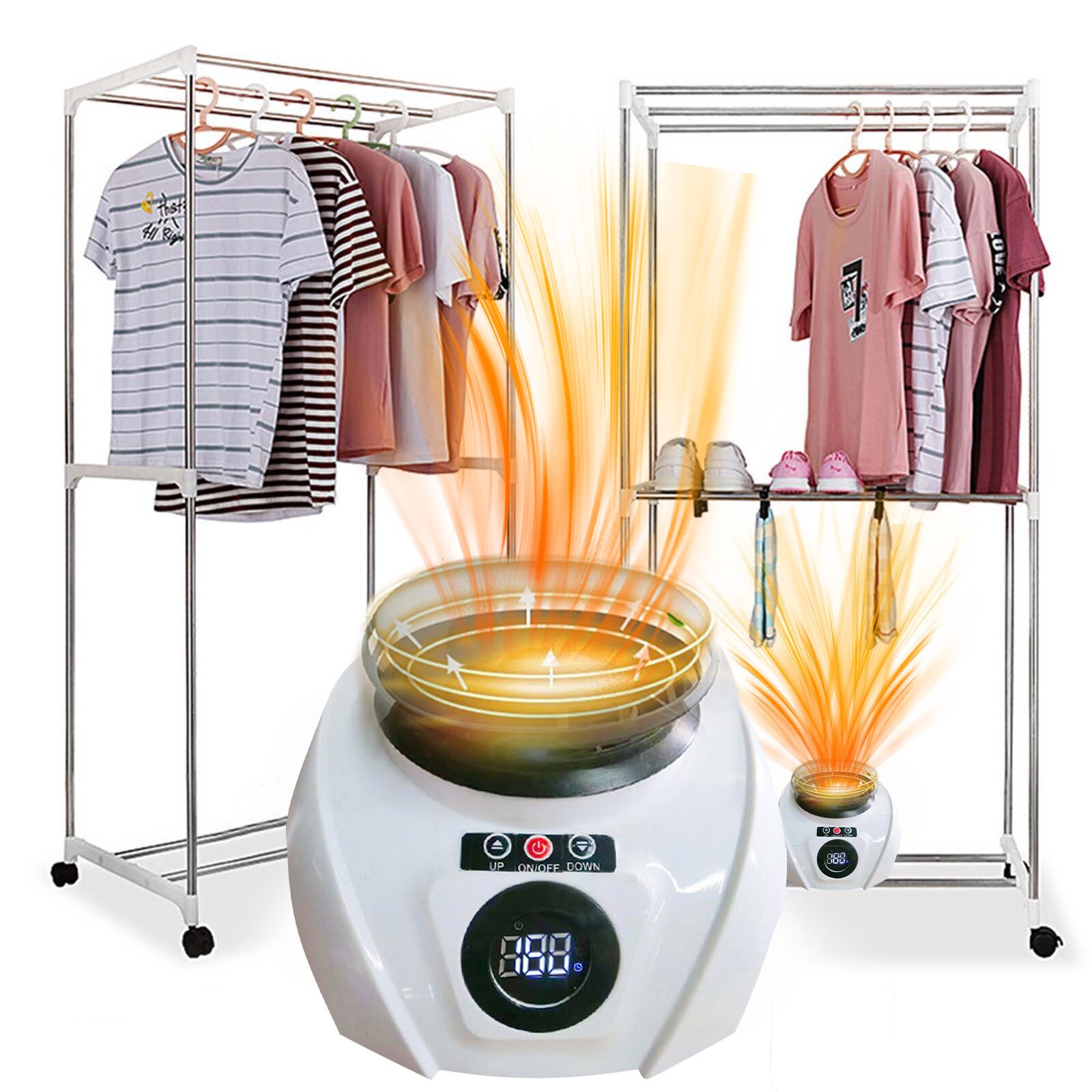 Husholdningstøj tørretumblere hurtigtørrende bærbar stum sterilisering varmluft tørretumbler baby tøj tørremaskine #g30