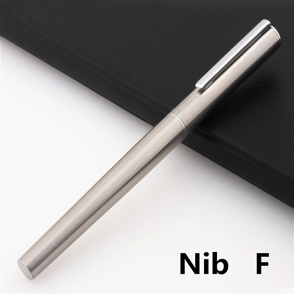 Jinhao 35 Black Silver Colors Business office EF / F Nib Fountain Pen student School Stationery Supplies ink calligraphy pen: Red