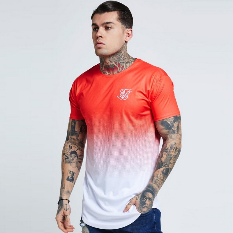 Brand Sik SIlk Men's Short Sleeve T Shirt Spring O Neck Siksilk T Shirt Men Plus Size Top Tees Shirts