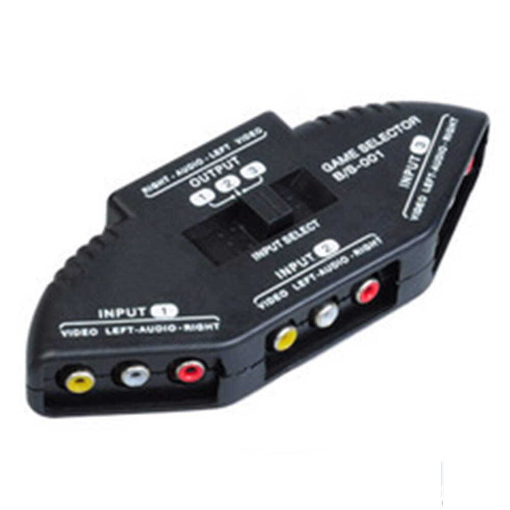 Portable Selector Home Durable With Cable Connecting DVD TV Practical 3-Input 1-Output Switcher AV Splitter