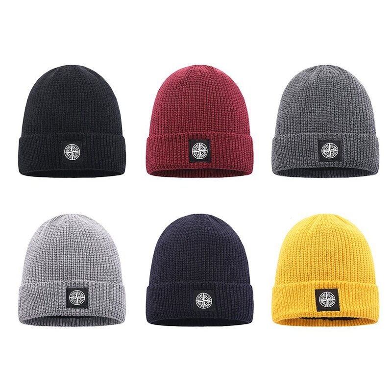 Winter Wolle Hüte für Frau Neue Beanies Gestrickte Mädchen Herbst Weiblich Mütze Kappen Wärmer Motorhaube Damen Beiläufige Kappe