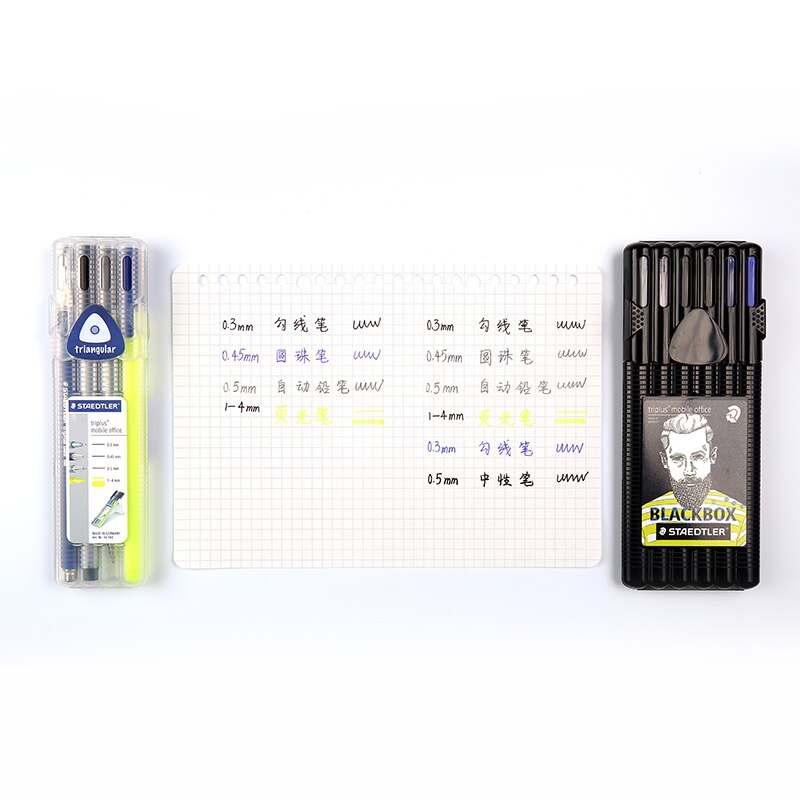 Staedtler-Triplus-boîte noire, crayon mécanique 0.5mm, pointe marqueur Permanent, papeterie