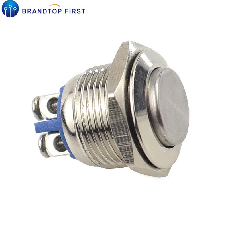 16mm/19mm/22mm Metal Push Button Switch Starter Momentary Waterproof IP65 Doorbell Bell Horn Car Auto Engine PC Power Start: High round / 16mm