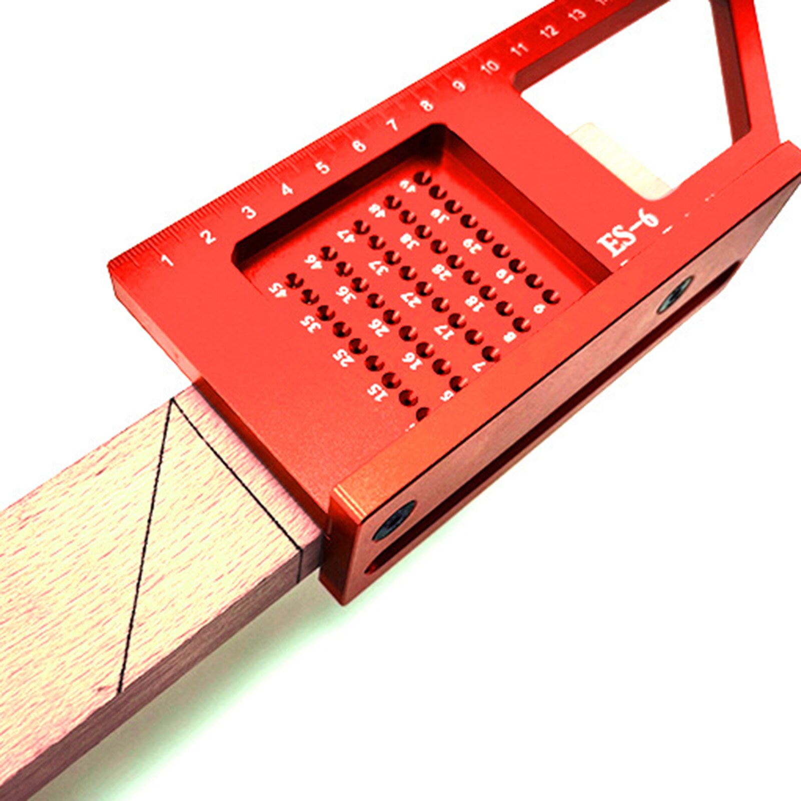 Woodworking Scribing Ruler Scribing Precision Ruler Measuring Tool 50-hole Positioning Horizontal Line Gauge For Woodworking