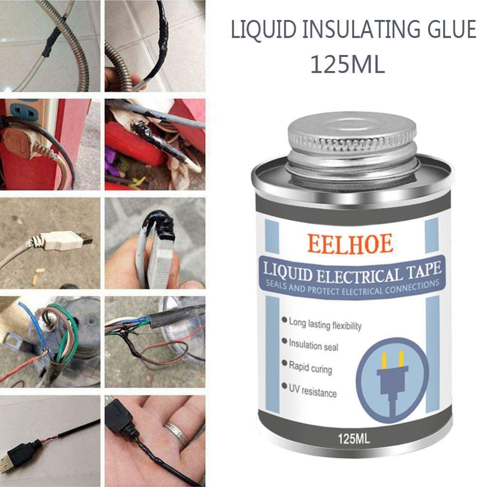 125ml Liquid Insulation Electrical Tape Tube Paste Fast Dielectric Anti-UV Coating Dry Waterproof Tape D7D7