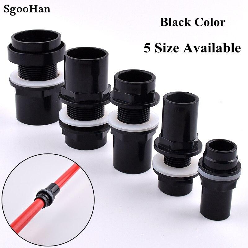 20/25/32/40/50mm PVC Pipe Aquarium Inlet Outlet Drainage Connector Home Garden DIY Shrimp Nano Water Supply Butt Fish Tank Joint