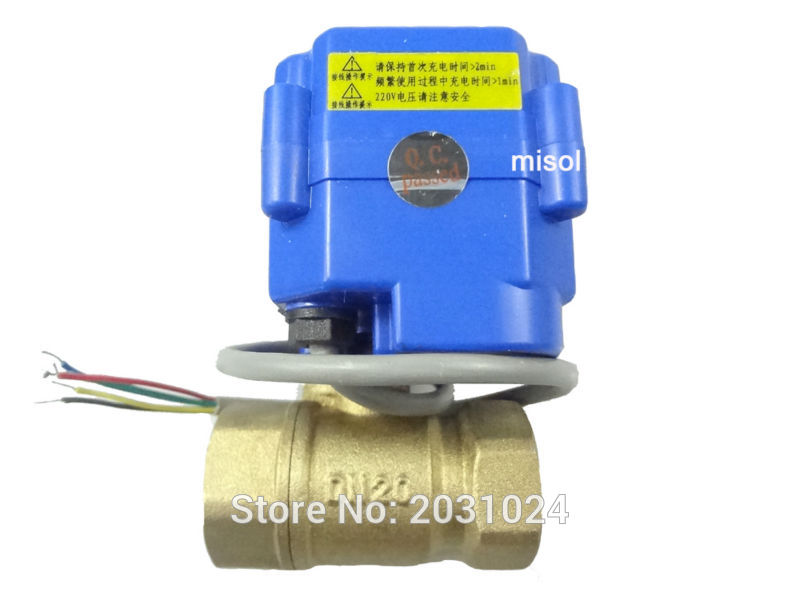 motorized valve brass, G3/4" DN20, 2 way, CR05, electrical valve, motorized ball valve