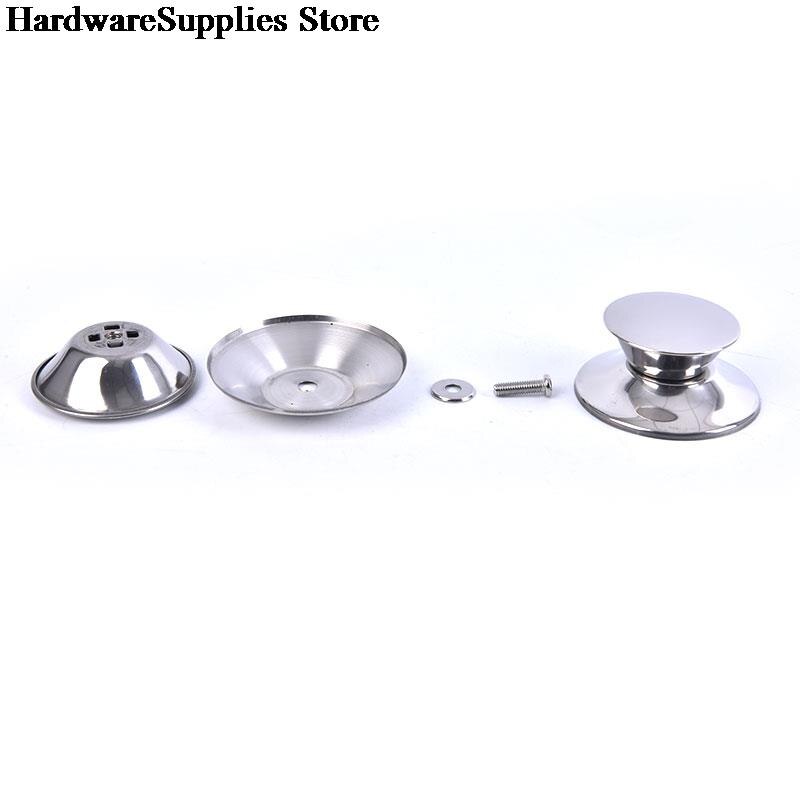 2Pcs Vervanging Pot Deksel Knoppen Rvs Pan Cover Handvat Wok Deksel Grip Kookgerei Accessoires