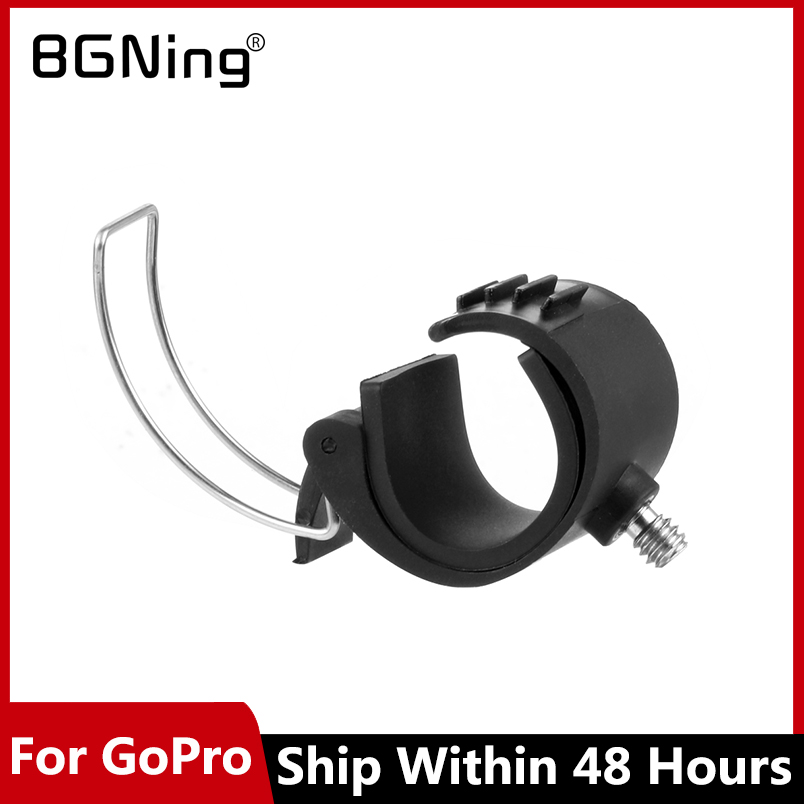 BGNing Auto Selfie Lock Clip Stick monopié de mano hebilla ajustable adaptador de soporte de teléfono para Gopro HERO 8 7 6 5 Cámara de Acción