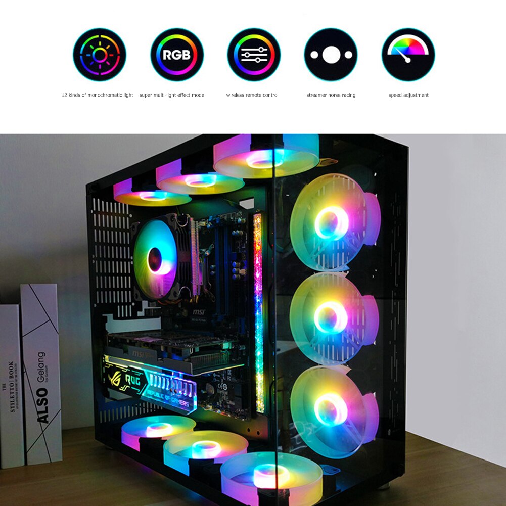 PC Case LED Strip Small 28cm RGB 4 Pin Magnetic Chassis Decor Light Bar for COOLMOON Household Computer Safety Parts
