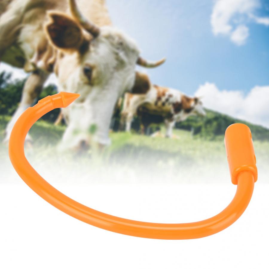 Ko næsering husdyr identifikationskort 3 stk hl -q5 farm plast tyr ko kvæg næse ring dyr udstyr tilbehør