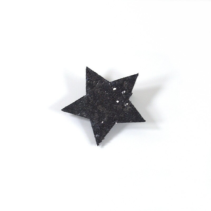 Shiny Sythetic Leather Star Barrette For Kid Girls Bling Leather Children Hair Clips Toddlers Hairpins Hair Accessories