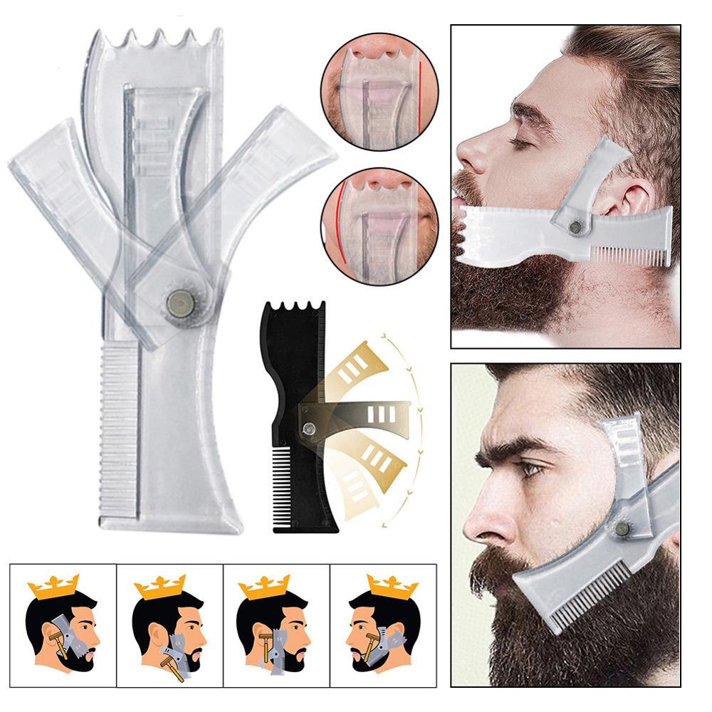 Men Beard Shaper Tools Perfect Beard Comb Men's Beard Shaping and Styling Tool Adjustable Beard Comb Rotary Beard Shaping Tool