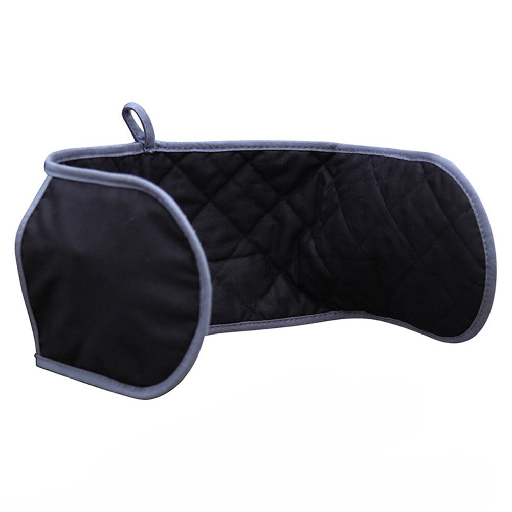 Padded Heat Oven Gloves Resistant Kitchen Cotton Potholders Mitts Black