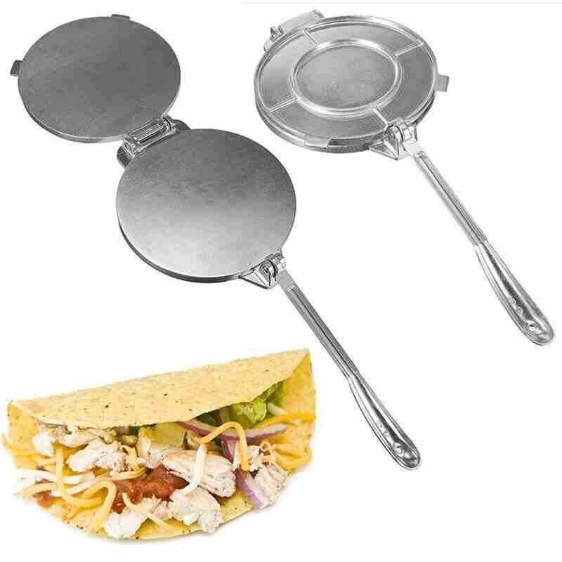 1 ud. Tortillas multiusos prensa pesada aluminio plegable Pie prensa herramientas para tartas utensilios para hornear dispositivos de cocina Accesorios
