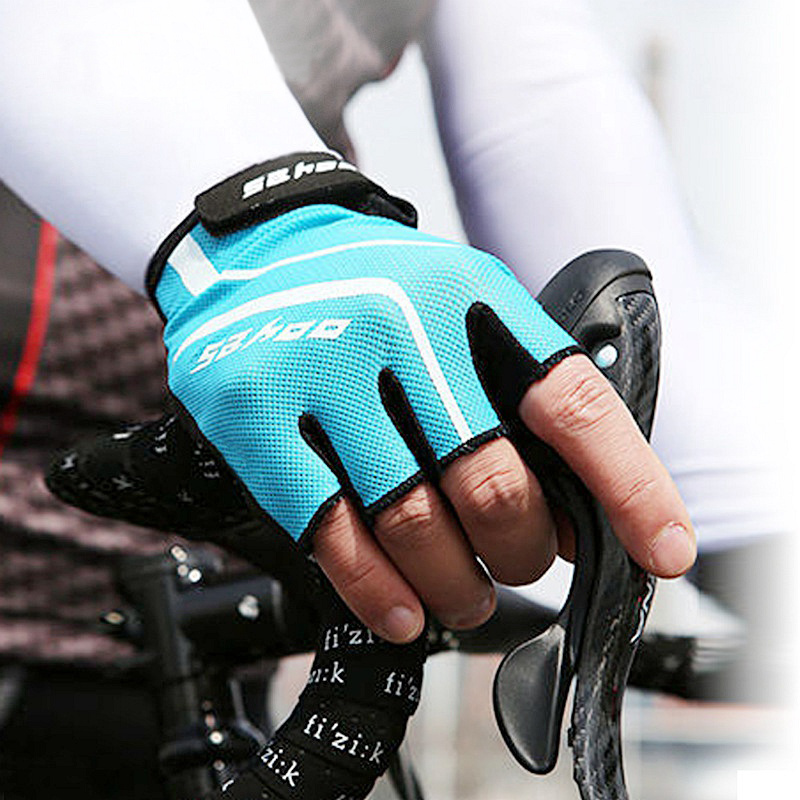 Luvas esportivas para ciclismo mtb, luva respirável de meio dedo para o verão, para bicicleta ao ar livre, de silicone, almofada em gel para palma, equipamentos para andar de bicicleta