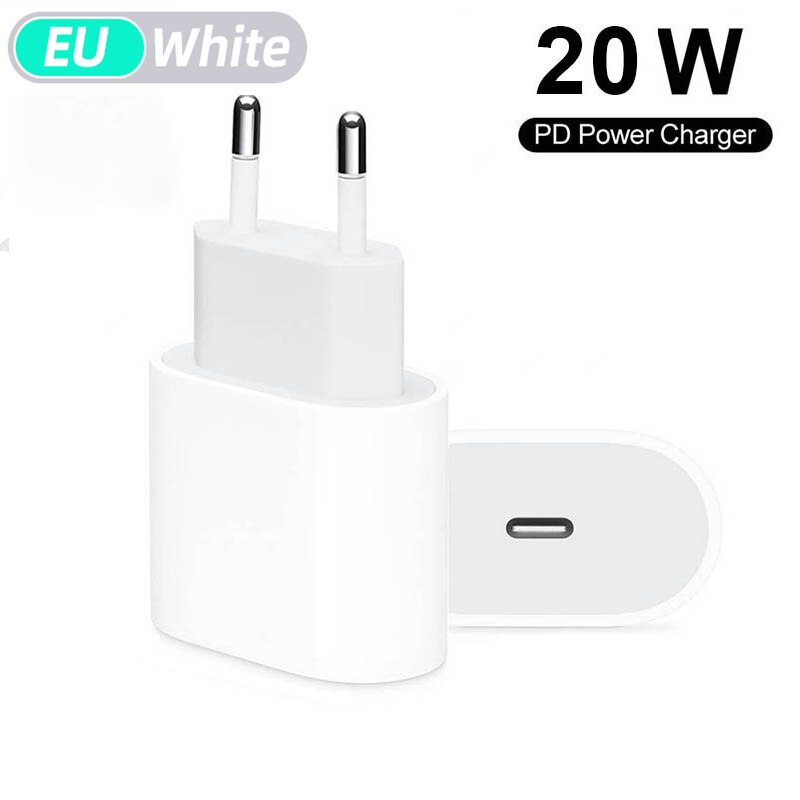 20w 18w usb c-lader voor iphone 12 pro max 11 xs xr snellader type c  qc 3.0 on xiaomi snellader voor mobiele telefoon: 20w eu-stekker