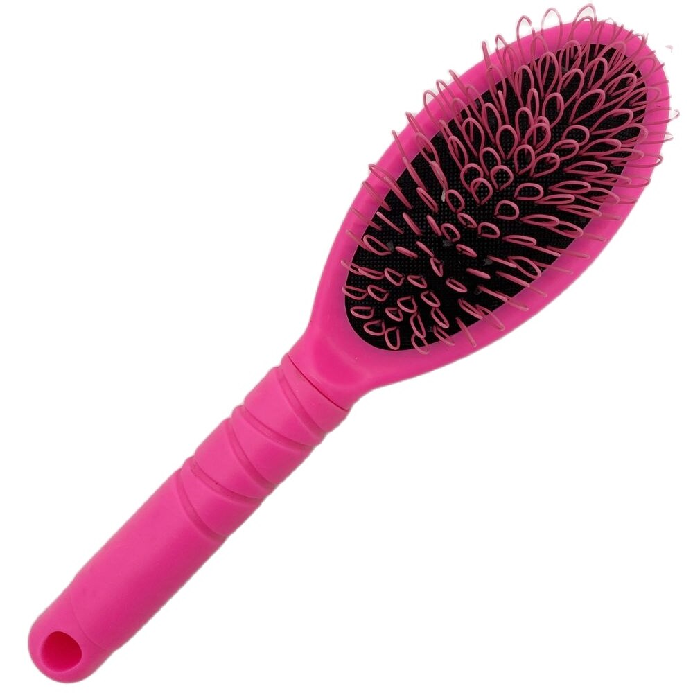 1 pc Black Pink Loop Brush Hair Extension Brush tangle free hair brush: Pink