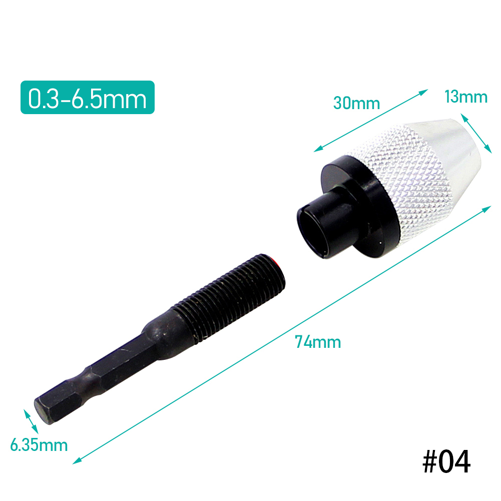 Boor Chuck Keyless Schroevendraaier Slagschroevendraaier Adapter Elektrische Micro Motor Klem Mini Chuck Armatuur Hex Shank Boren Adapter
