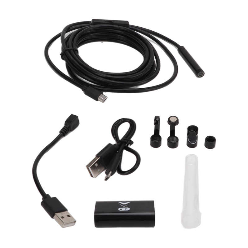 Wifi Inspection Camera Complete Kits Long Standby Adjustable Brightness Industrial Endoscope for Auto Repair: 3.5M