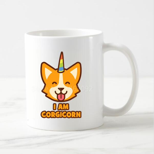 Funny Corgi Unicorn Coffee Mug Novelty Corgicorn Unicorn Mugs Tea Cup Cute Corgi Dogs Lovely Pet Lover Puppy Ceramic 11oz: B