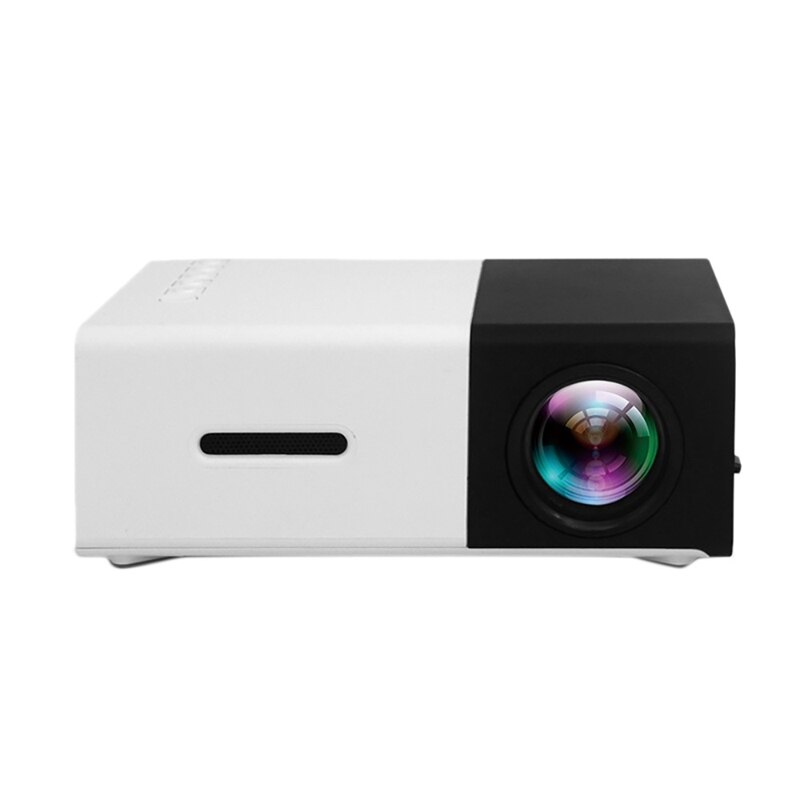 Mini Portable Projector FHD 1080P Smart Correction with Built-in Speakers for Home Audiovisual: Brown