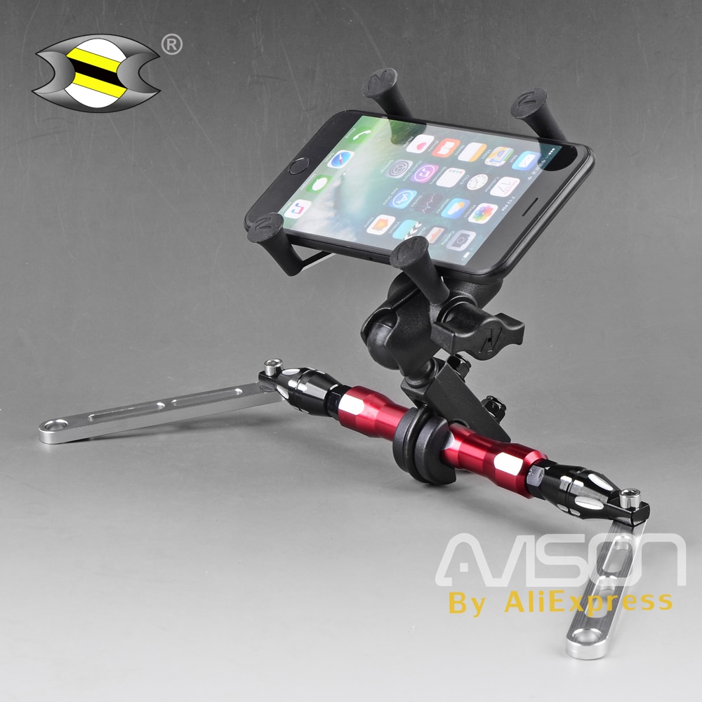 Support de téléphone portable | Pour XMAX 250 300 NMAX, support de téléphone portable, plaque GPS, support de miroir réglable