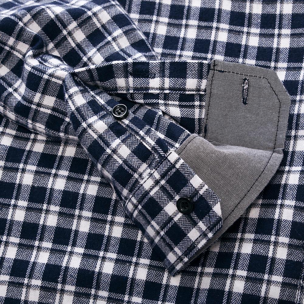 Fredd Marshall Autumn Long Sleeve Casual Plaid Shirt Men Cotton Button Down Regular Dress Shirts Male Brand Clothes 170