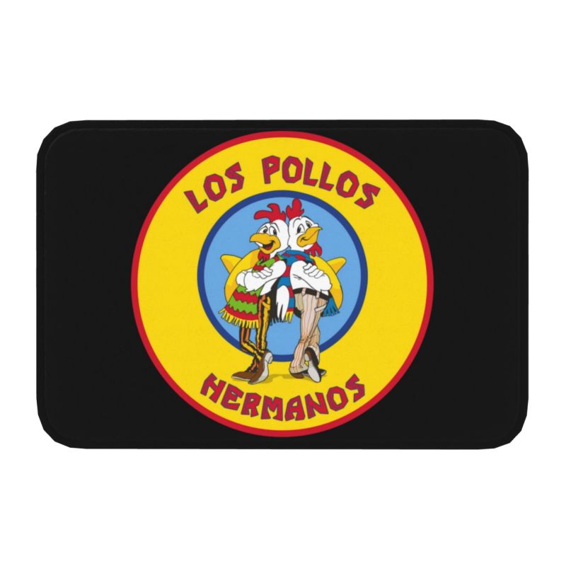 Breaking Bad Los Pollos Hermanos Front Door Mat Anti-Slip Outdoor Quick Dry The Chicken Brothers Doormat Entrance Rug Carpet