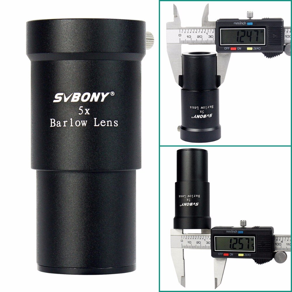 SVBONY 5X Barlow Lens 1.25 inch Eyepiece Metal Fully Coated Focal Length Extender,magnification eyepiece telescope