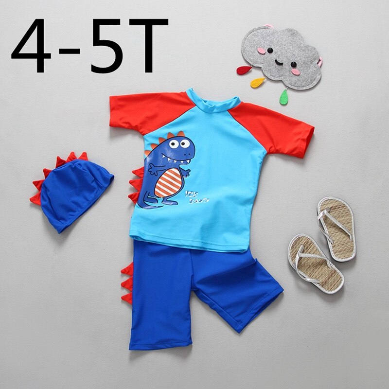 Chumhey 2-6 T 3 Stuks Sets Baby jongens badmode UV 50 + zon bescherming baby badpak beachwear badpak duiken surfen: height 105-115 cm