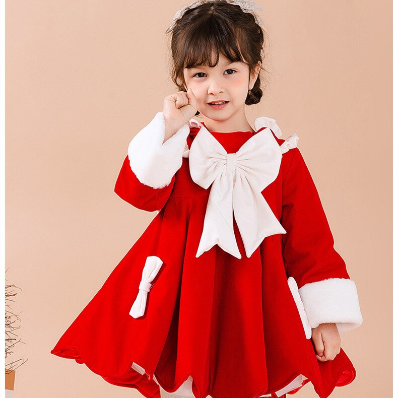 Abrigo de Lotia roja para niña, Parka con capucha de conejo de Pascua para niño, ropa de abrigo gruesa de manga larga, chaquetas de princesa para Año: 6 años