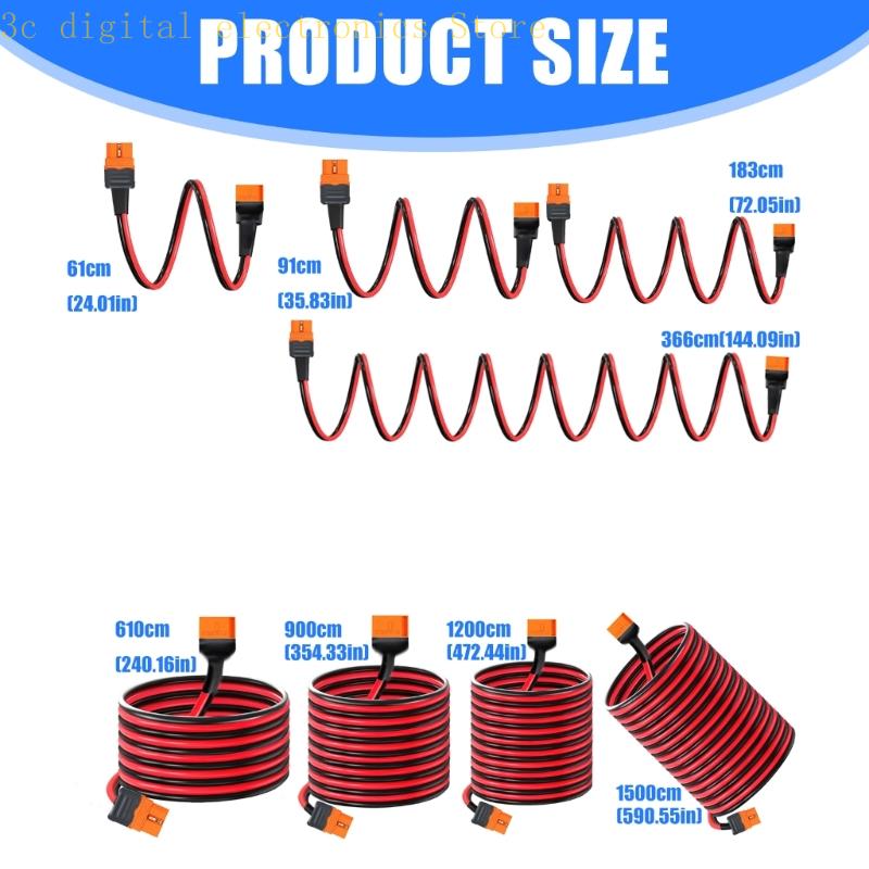 10ca XT60i Extension Cable Manne naar vrouwelijke connector -stroomoplossing voor externe