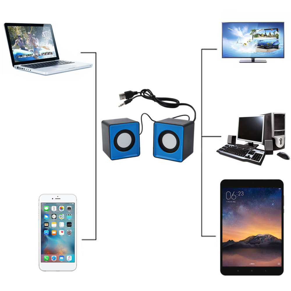 Wired Combination Computer Speaker Subwoofer Music Movies Multimedia PC Gaming Systems AUX USB 2.1 Sound Box Bass Speakers