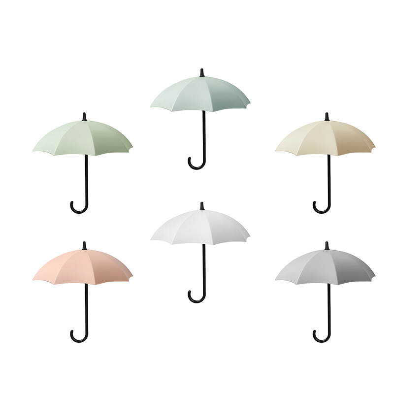 3Pc Opslag Haak Creatieve Paraplu Vorm Kleurrijke Sleutel Hanger Holder Thuis Slaapkamer Muur Decoratie Accessoires Belasting Gewicht 0.2Kg