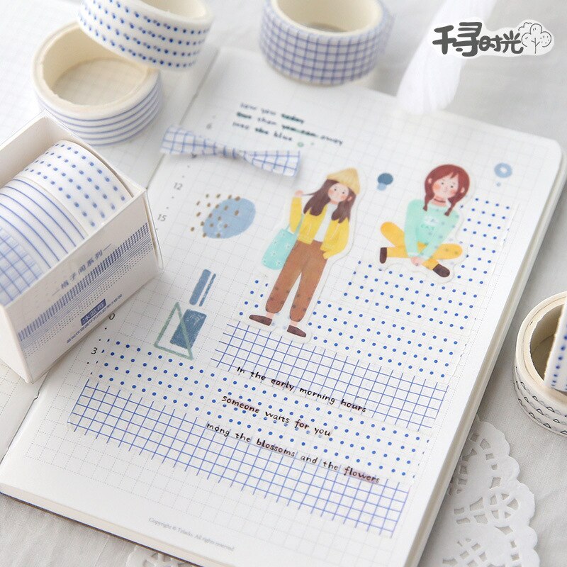 3Meter Scrapbooking Washi Tape Lovely Grid Basic Shape Notebook Diary Planner Diy Accessory Masking Tape