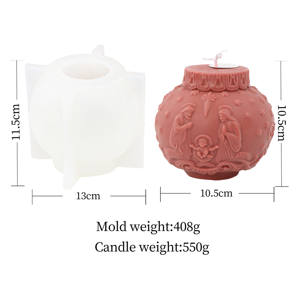 Multi-Modell Weihnachts Ball Kerze bilden Silikon bilden Weihnachten kreative Dekor Elch Glocke Schneemann Seife Werkzeug: WEISS