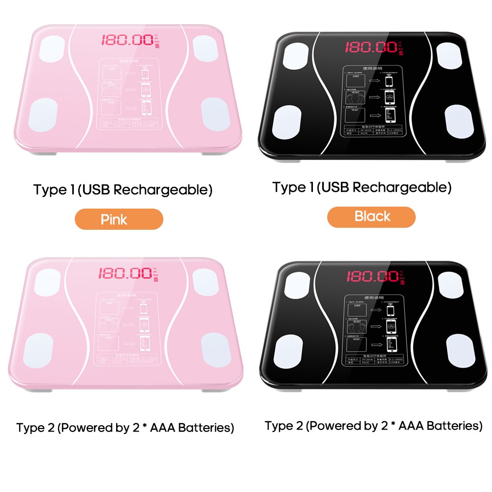 Bathroom Body Fat BT Electronic Digital Scale Human Weight Mi Scales lcd Display Body Index Electronic Smart Weighing Scales
