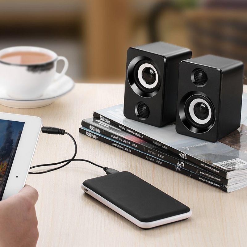 USB Computer Speaker - Active Stereo Sound - Portable Audio for Music, Gaming, Films