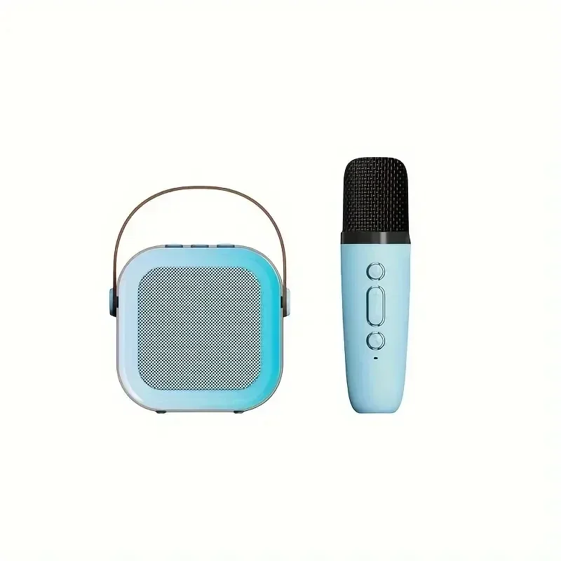 Machine de karaoké K12 portable, Bluetooth 5.3 PA, système de haut-parleurs avec 1-2 microphones sans fil, maison, chant familial, pour enfants: Argent