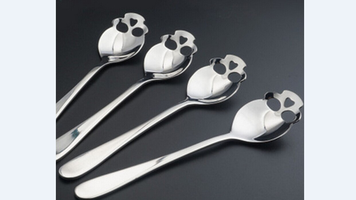 Creatieve Suiker Schedel Thee Lepel Rvs Zilverwerk Skelet Voor Thee Koffie: A2