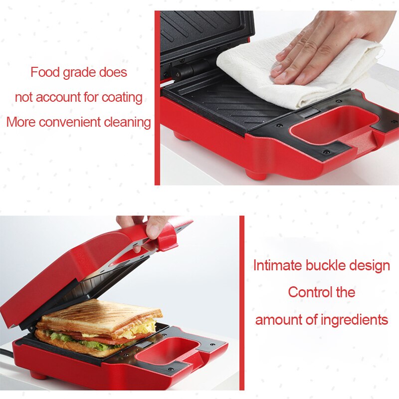 220V elektryczny opiekacz robić kanapek mini gofrownica toster robić pieczenia lampa wielofunkcyjna jedzenie śniadanie maszyna naleśnik kanapka