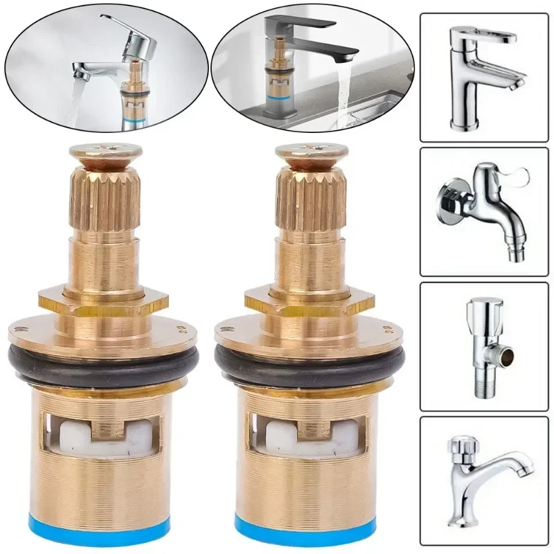 10/1PCS Universal Faucet Valves Replacement Tap Brass Ceramic Disc Cartridge Inner Faucet Valve Bathroom Kitchen Sink Accessory