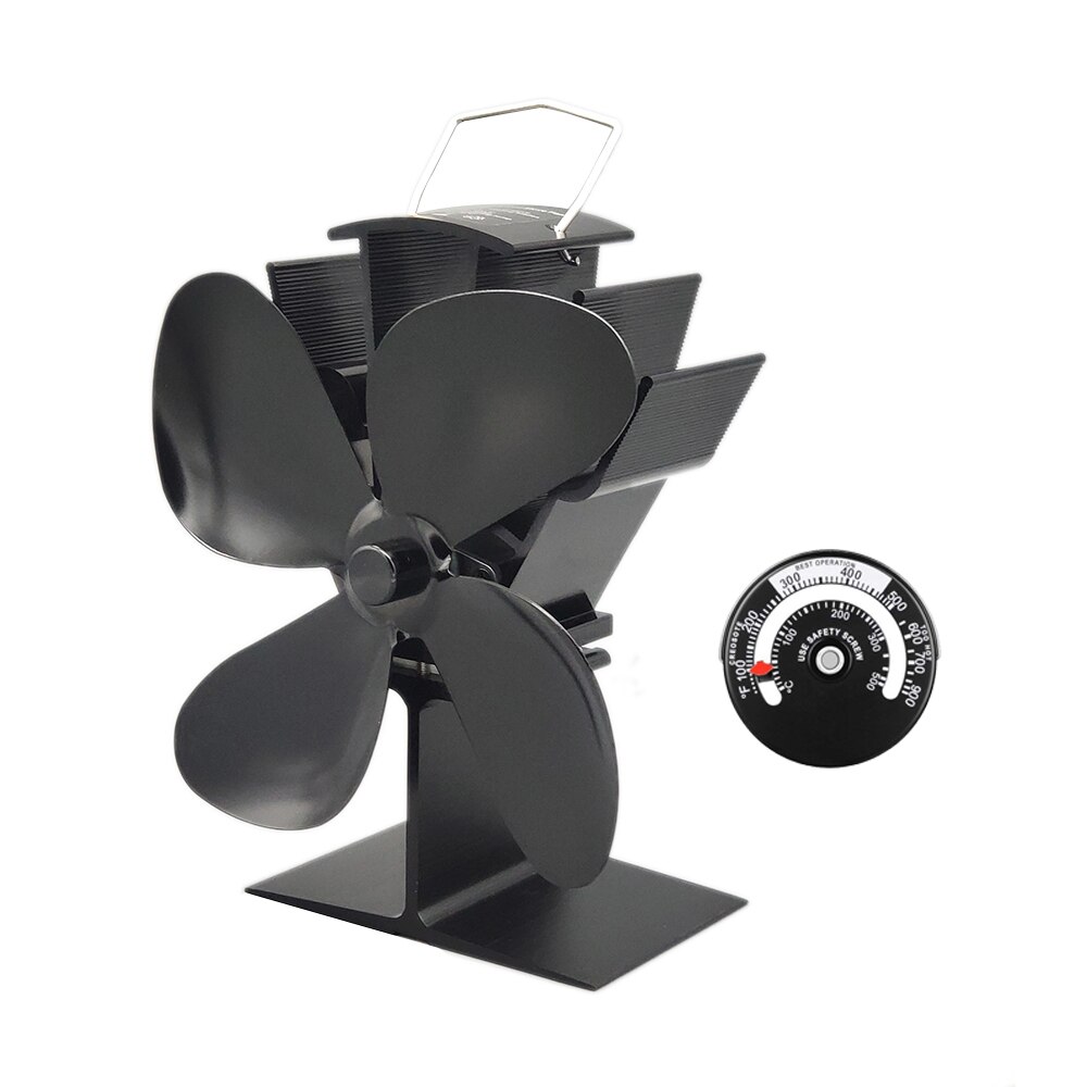 4 lames énergie thermique brûleur ventilateur chaleur conduite Circulation Eco hiver amical calme maison efficace Distribution de chaleur
