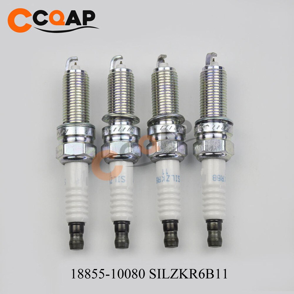 4pcs/lot Iridium Spark Plug 18855-10080 18846-11070 18855-10060 LZKR6B-10E SILZKR6B11 18840-11051 for Hyundai Elantra Genesis