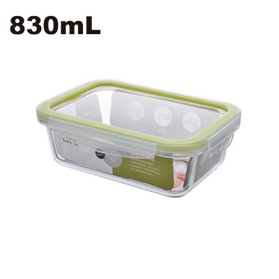 Rectangle glass food container Microwave heated bento meal prep containers Food Storage Box school Lunch box for kids