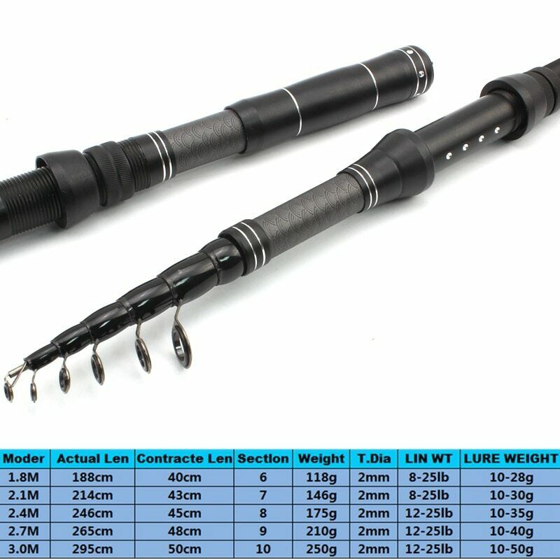 Multifunction Spin Fishing Rod Carbon Pole Telescopic Ultrashort Sea Fishing Tackle XD88