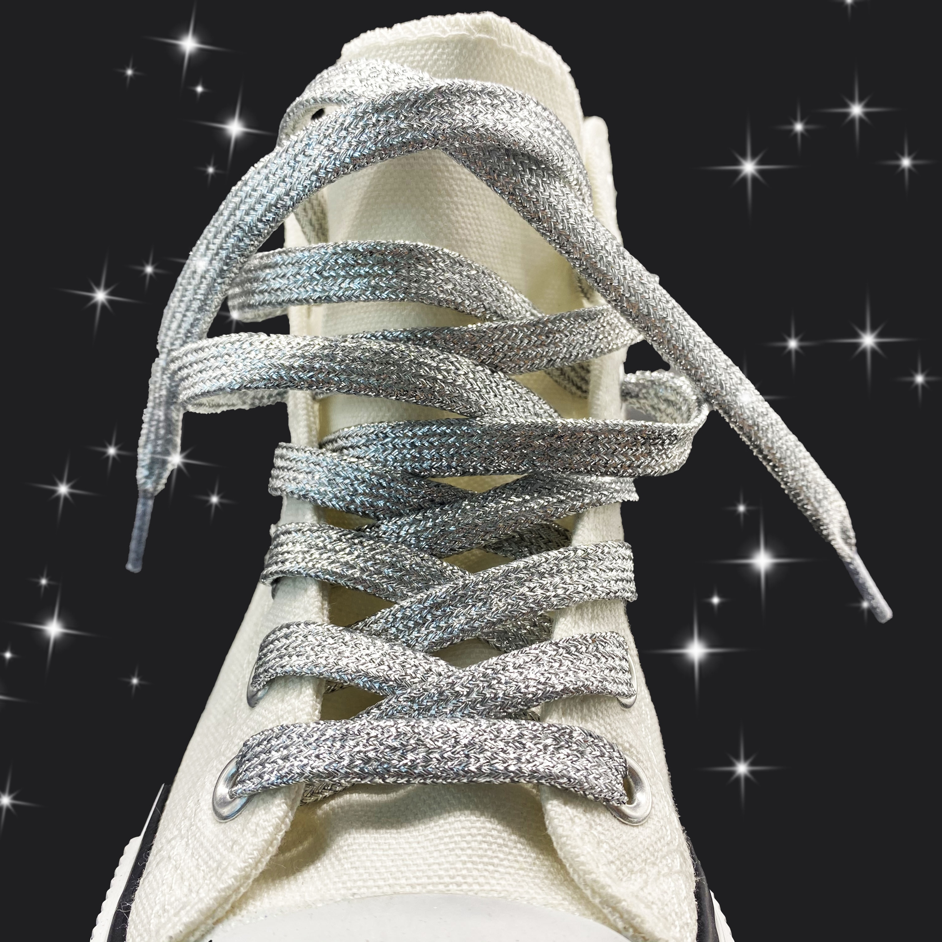 Kleurrijke Brede Kanten Schoenveters Van Sneakers Metallic Glitter Shiny Goud Zilver Sport Running Platte Pailletten Waterdichte Schoen Veters