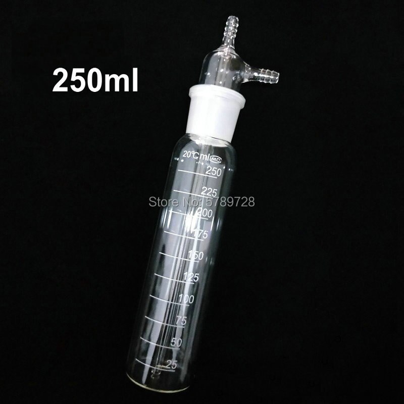 Botella absorbente de impacto de 250ml, tubo absorbente de experimentos de Protección Ambiental, utilizado para muestreo de gas de laboratorio, 1 ud.