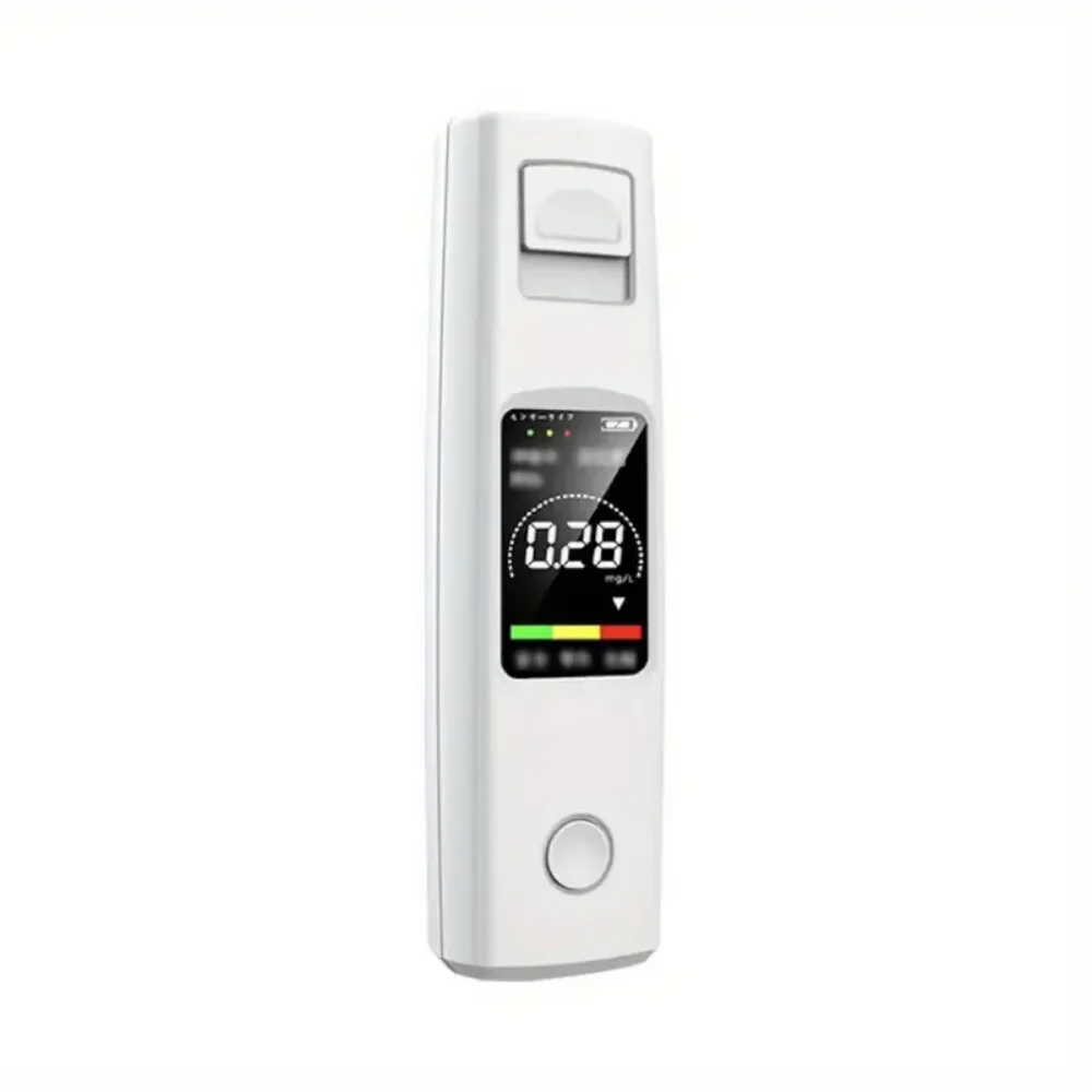 Digital Alcohol Tester with LCD Display Portable Charging Breathalyzer For Drunk Driving Alcohol Alcoholimeter: WHITE